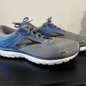 Brooks Gray and Blue Athletic Sneakers